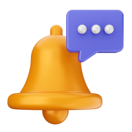 Campana de notificación de chat  3D Icon