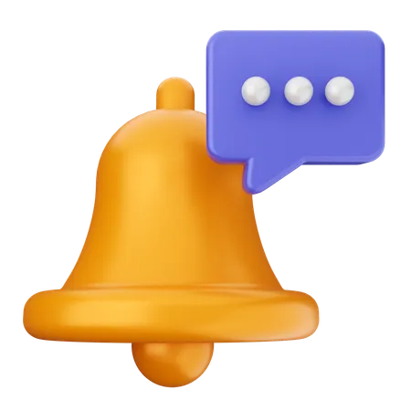 Campana de notificación de chat  3D Icon