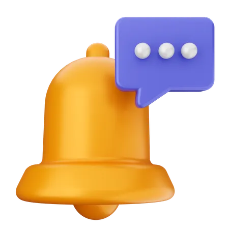 Campana de notificación de chat  3D Icon