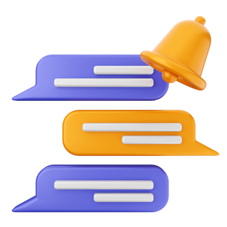 Campana de notificación de chat  3D Icon