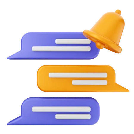 Campana de notificación de chat  3D Icon