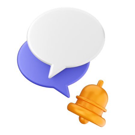 Campana de notificación de chat  3D Icon