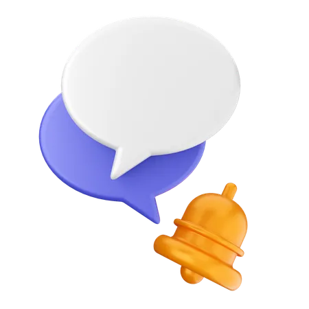 Campana de notificación de chat  3D Icon