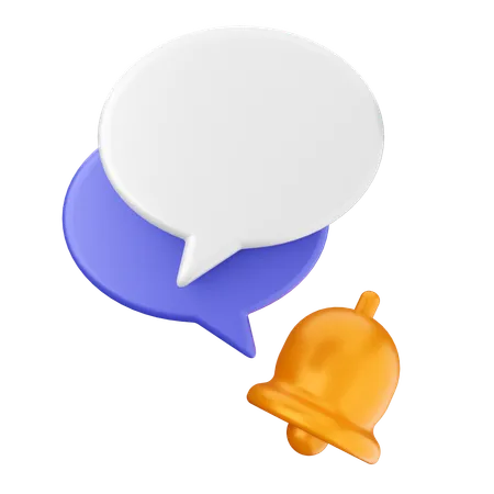 Campana de notificación de chat  3D Icon