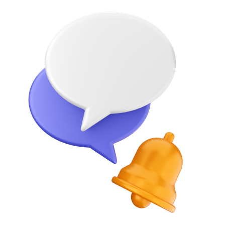 Campana de notificación de chat  3D Icon