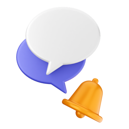 Campana de notificación de chat  3D Icon