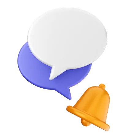 Campana de notificación de chat  3D Icon