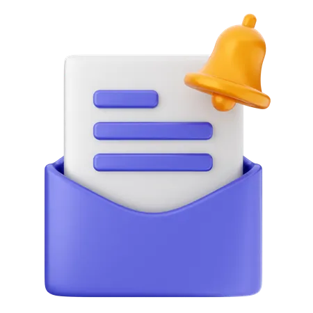 Campana de notificación de correo  3D Icon