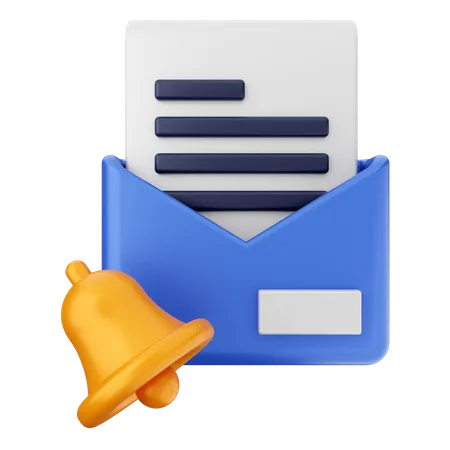 Campana de notificación de correo  3D Icon