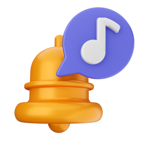 Campana de notificación de música  3D Icon