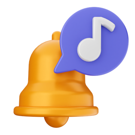 Campana de notificación de música  3D Icon