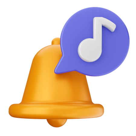 Campana de notificación de música  3D Icon