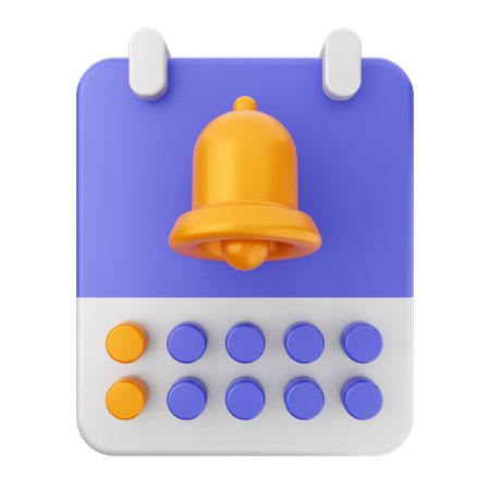 Campana de notificación del calendario  3D Icon