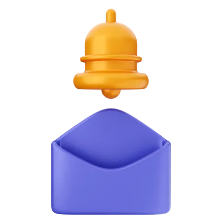 Campana de notificación por correo electrónico  3D Icon