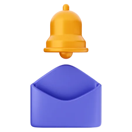 Campana de notificación por correo electrónico  3D Icon