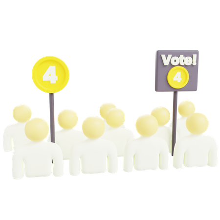 Campaña de votación  3D Icon