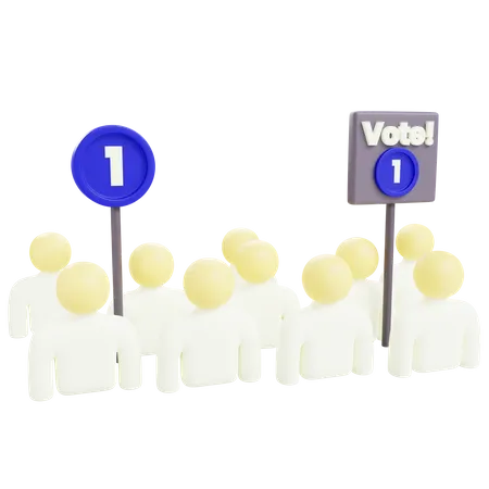 Campaña de votación  3D Icon