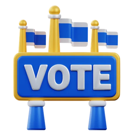 Campaña electoral  3D Icon