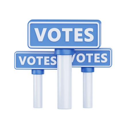 Campaña electoral  3D Icon