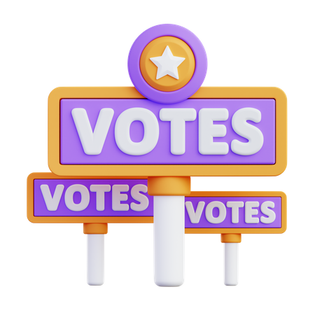 Campaña electoral  3D Icon