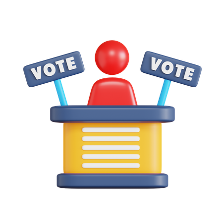 Campanha eleitoral  3D Icon