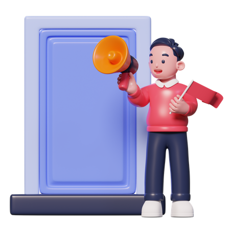 Campanha porta a porta  3D Icon