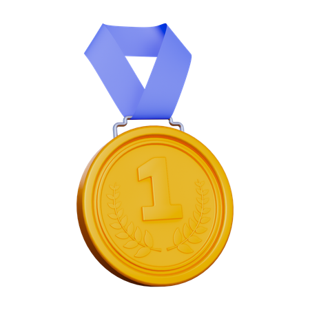 Medalla olímpica de campeón  3D Icon