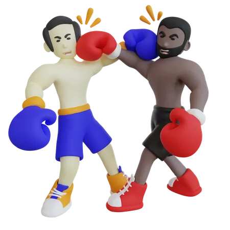 Campeonato de boxe  3D Illustration