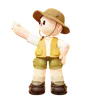 Camper Man Pointing With His Finger