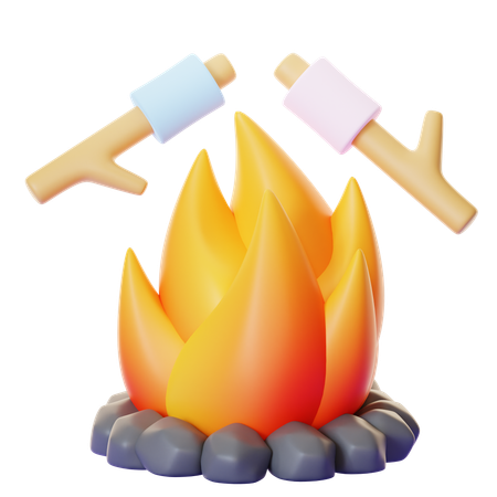 CAMPFIRE  3D Icon