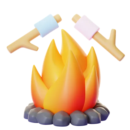 CAMPFIRE  3D Icon