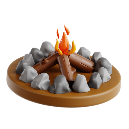 Campfire  3D Icon