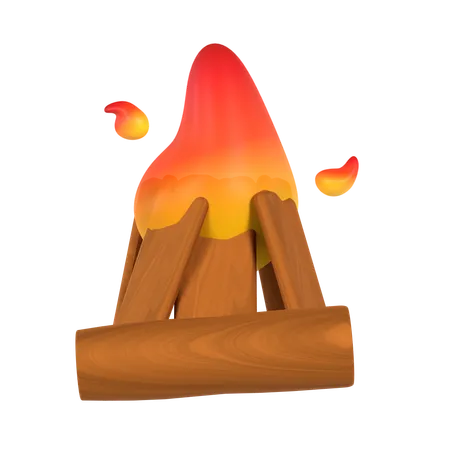 Campfire 3 D Illustration 3D Icon