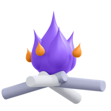 An Icon Of Campfire 3D Icon