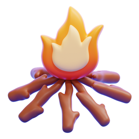 キャンプファイヤー  3D Icon
