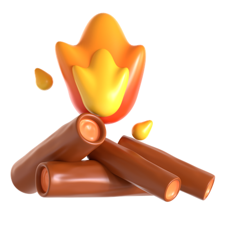 Campfire  3D Icon