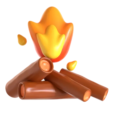 Campfire  3D Icon