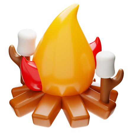 Campfire  3D Icon