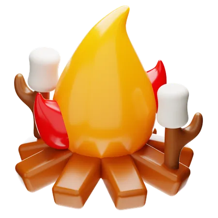 Campfire  3D Icon