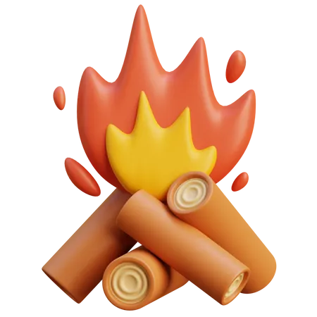 Campfire  3D Icon