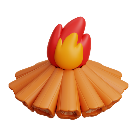 Campfire  3D Icon