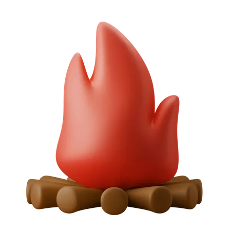 Campfire  3D Icon