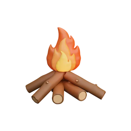 Campfire  3D Icon