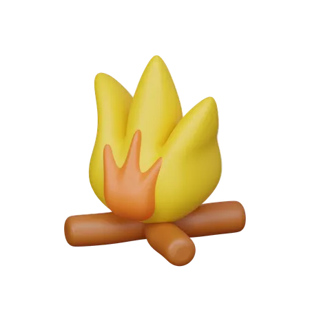 Campfire  3D Icon