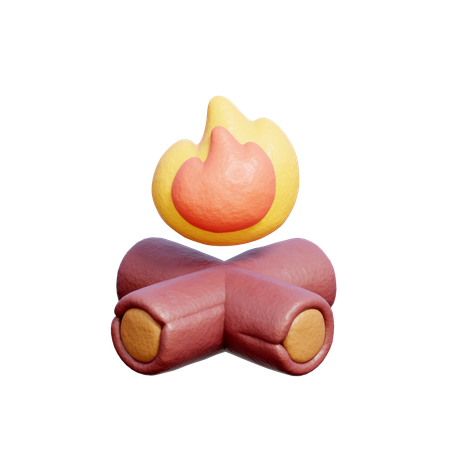 Campfire  3D Icon