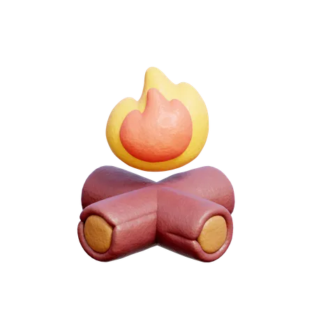 Campfire  3D Icon