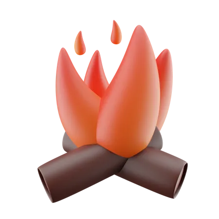 Campfire  3D Icon