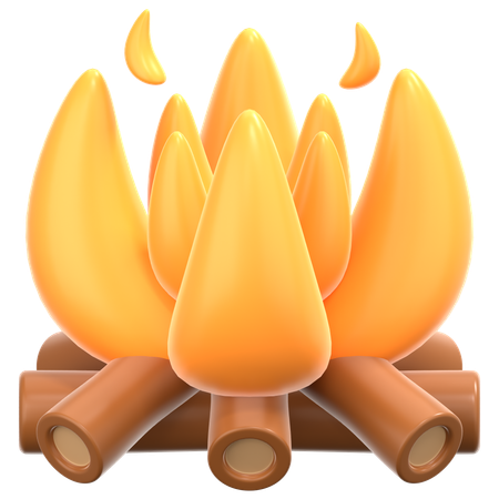 Campfire  3D Icon