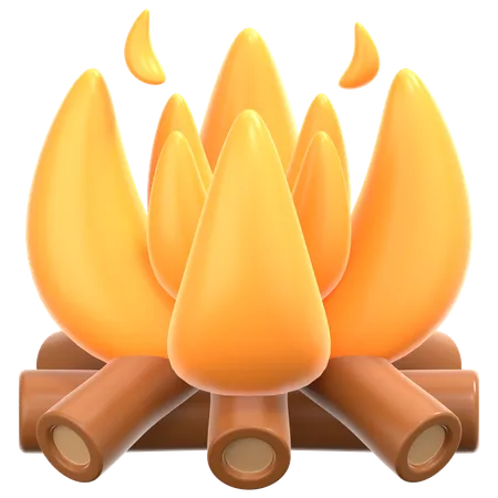 Campfire  3D Icon