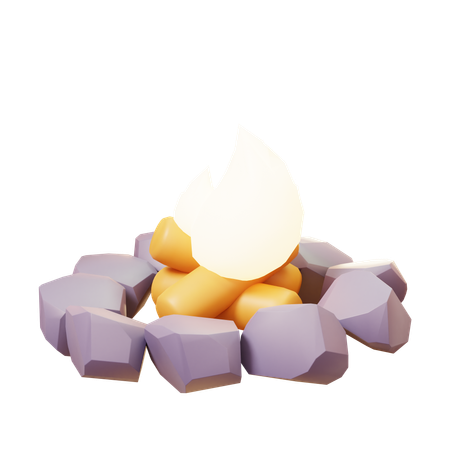 Campfire  3D Icon